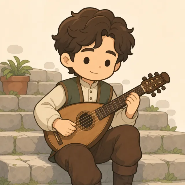 둥글고 단순한 선으로 그린 그림